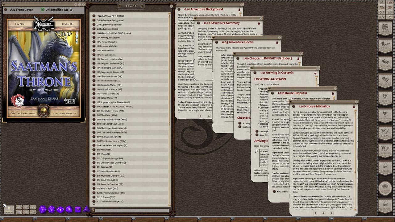 Fantasy Grounds - A22: Saatman’s Throne (5E) Featured Screenshot #1