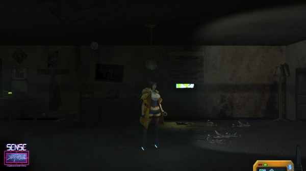 Screenshot z Sense - 不祥的预感: A Cyberpunk Ghost Story