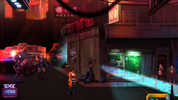 Screenshot z Sense - 不祥的预感: A Cyberpunk Ghost Story