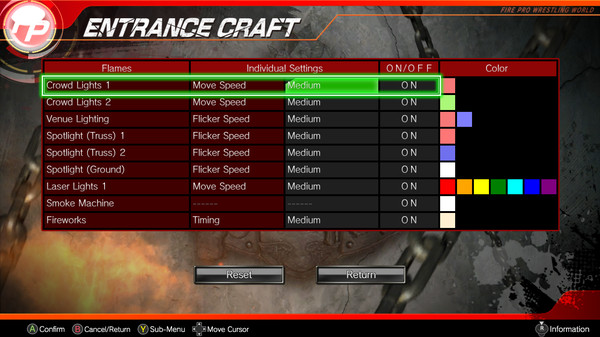 Fire Pro Wrestling World - Entrance Craft