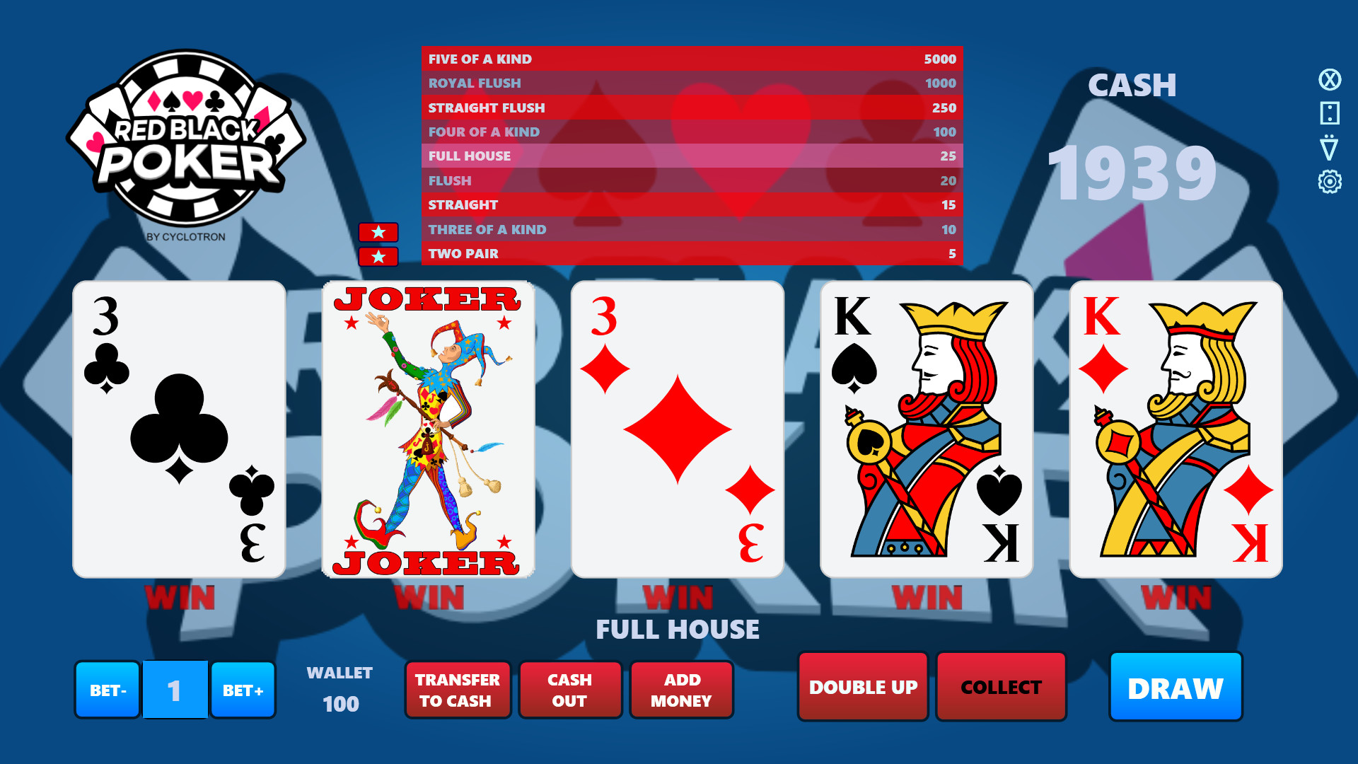 Red Black Poker