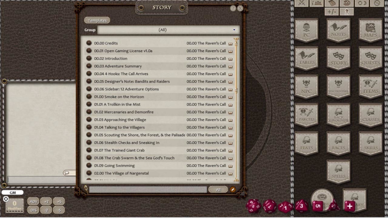Fantasy Grounds - The Raven's Call (5E)のスクリーンショット 1