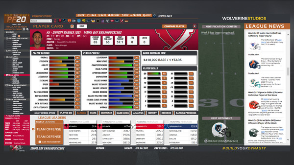 Screenshot z Draft Day Sports: Pro Football 2020