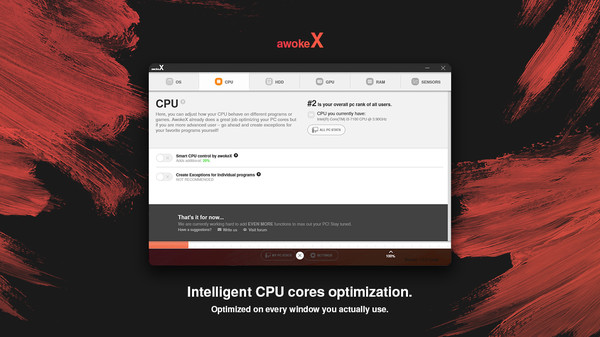 awokeX - PC performance booster screenshot 5