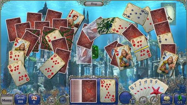 Screenshot z Jewel Match Atlantis Solitaire - Collector's Edition