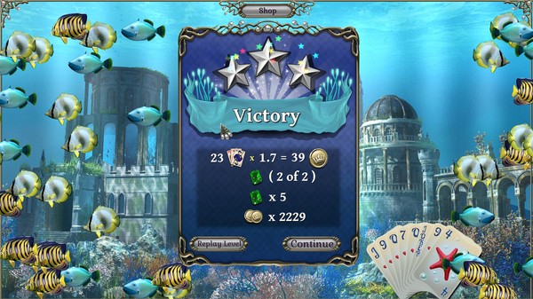 Screenshot z Jewel Match Atlantis Solitaire - Collector's Edition