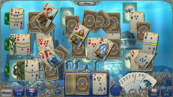 Screenshot z Jewel Match Atlantis Solitaire - Collector's Edition
