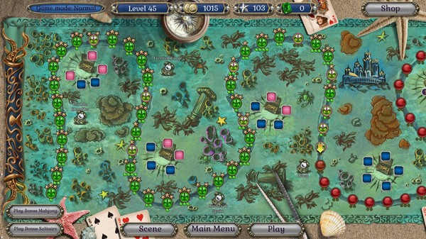 Screenshot z Jewel Match Atlantis Solitaire - Collector's Edition