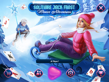 Screenshot z Solitaire Jack Frost Winter Adventures
