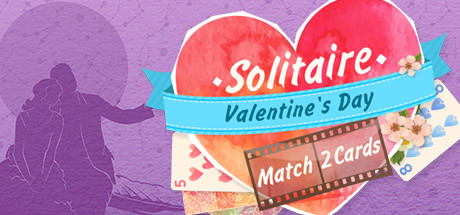 Solitaire Match 2 Cards. Valentine's Day banner image