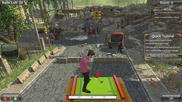Screenshot z Zombie Golf