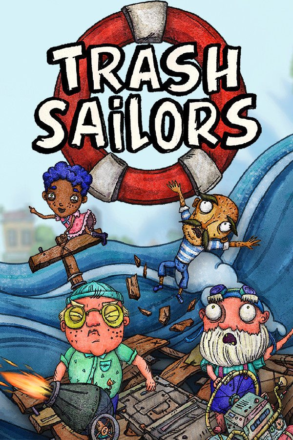 Capa de Trash Sailors: Co-Op Trash Raft Simulator