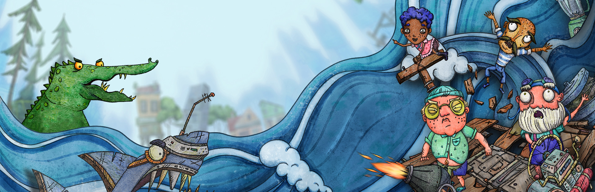 Trash Sailors: Co-Op Trash Raft Simulator