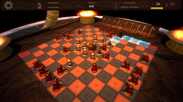 Screenshot z Viking Chess: Hnefatafl