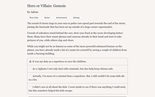 Hero or Villain: Genesis
