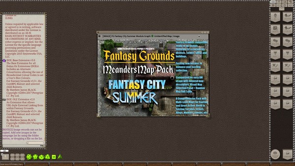 Fantasy Grounds - Meanders Map Pack Summer City (Map Pack)