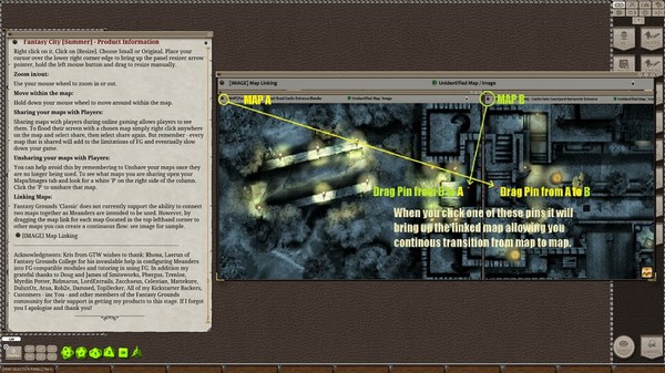 Fantasy Grounds - Meanders Map Pack Summer City (Map Pack)