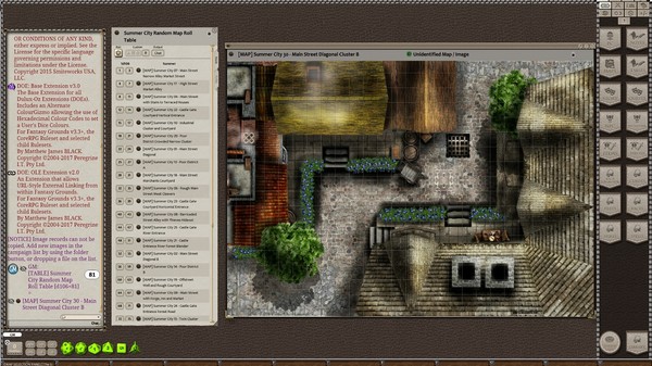 Fantasy Grounds - Meanders Map Pack Summer City (Map Pack)