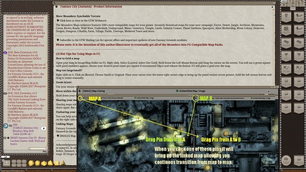 Fantasy Grounds - Meander Map Pack: Autumn City (Map Pack)