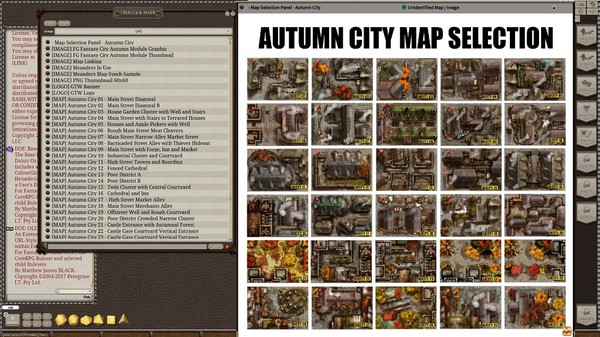Fantasy Grounds - Meander Map Pack: Autumn City (Map Pack)
