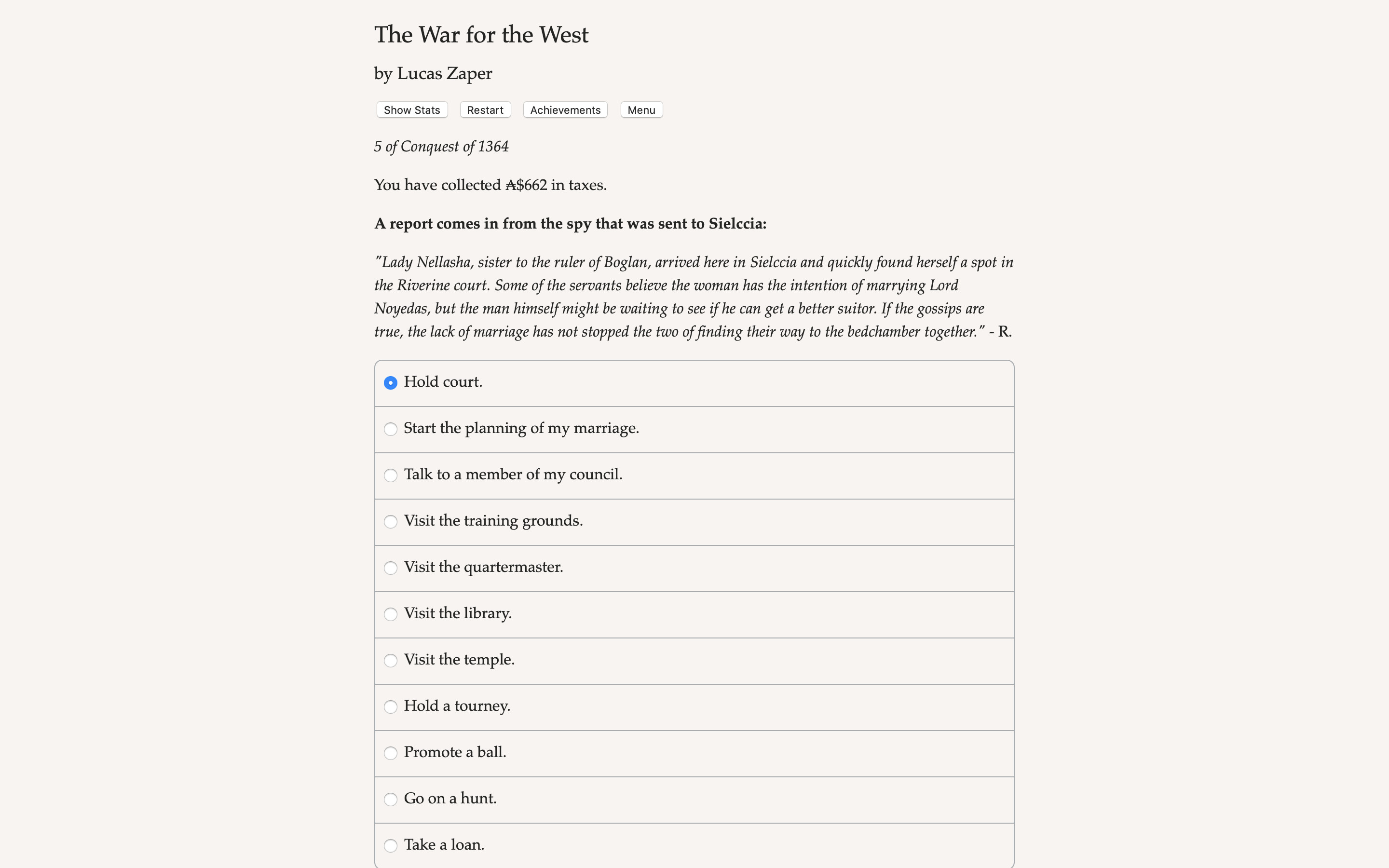 The War for the West
