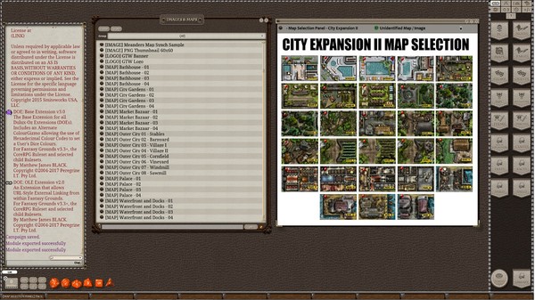Fantasy Grounds - Meander Map Pack City Expansions II (Map Pack)