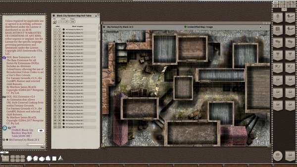 Fantasy Grounds - Meander Map Pack Fantasy City Blank Templates (Map Pack)