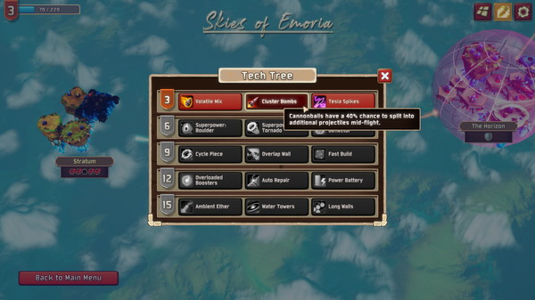 Screenshot z Sky Cannoneer