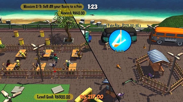 Screenshot z Bierwagen Rush