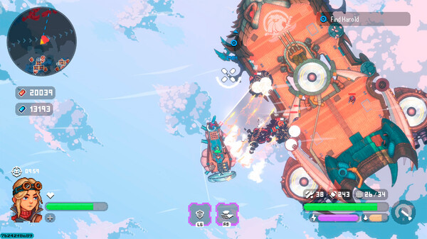 Screenshot of Black Skylands gameplay showing in-action mechanics
