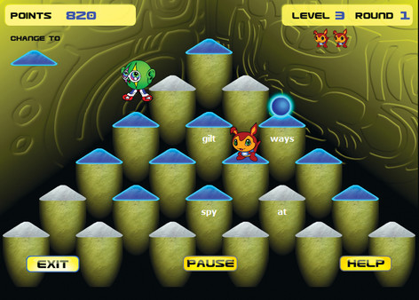 Screenshot z Ziggy's Typing Pyramid