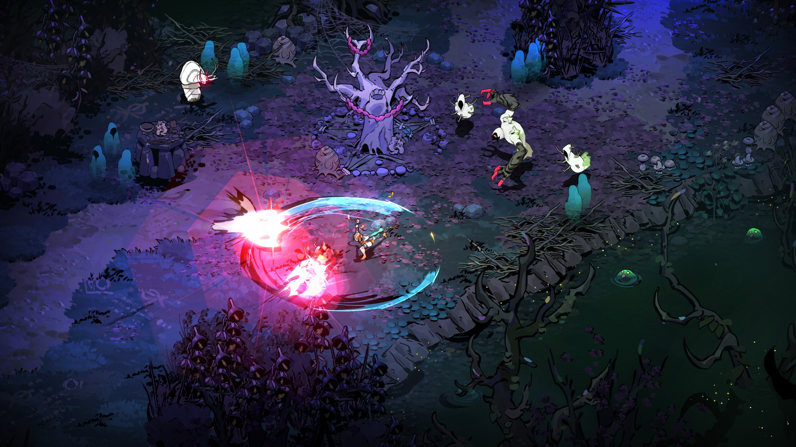 Melinoë fighting underworld enemies in Hades II