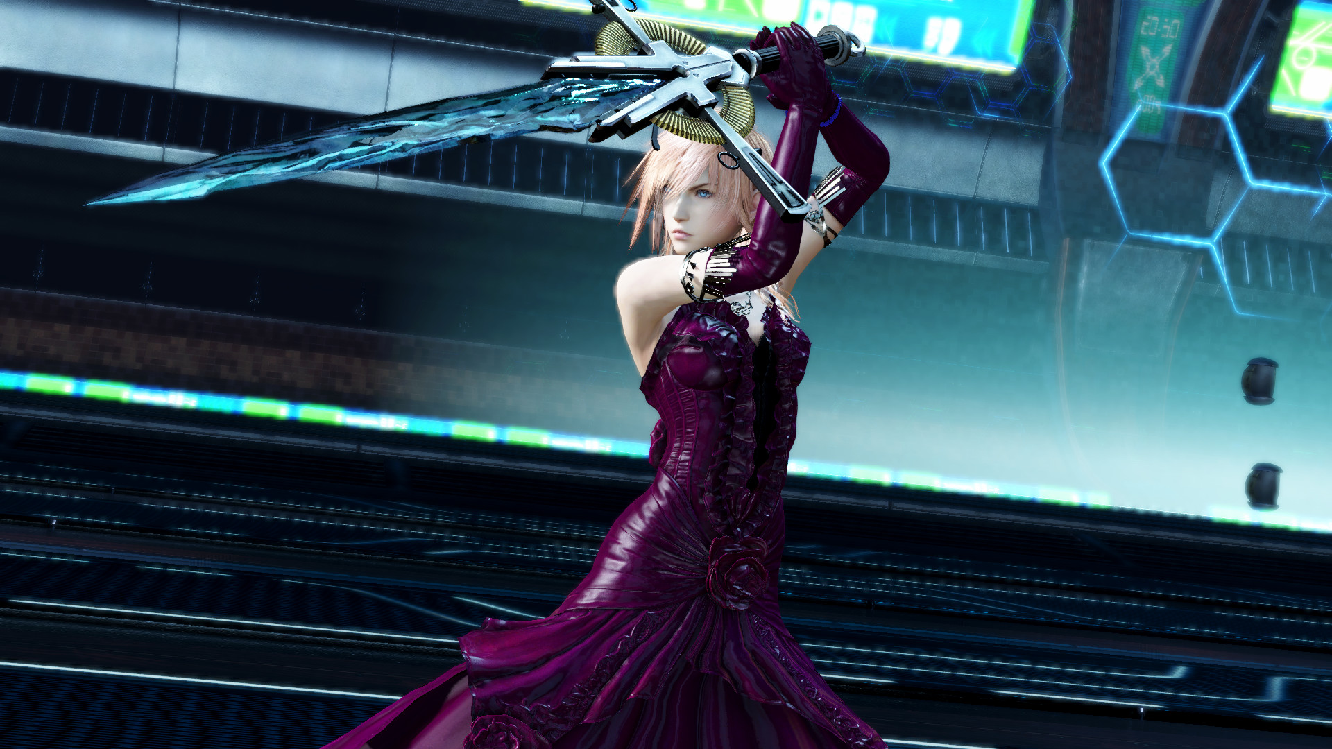 DFF NT: Midnight Mauve Appearance Set & 5th Weapon for Lightning Featured Screenshot #1