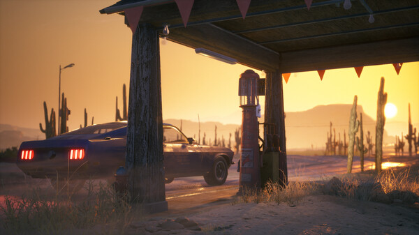 Screenshot of Gas Station Simulator gameplay showing in-action mechanics