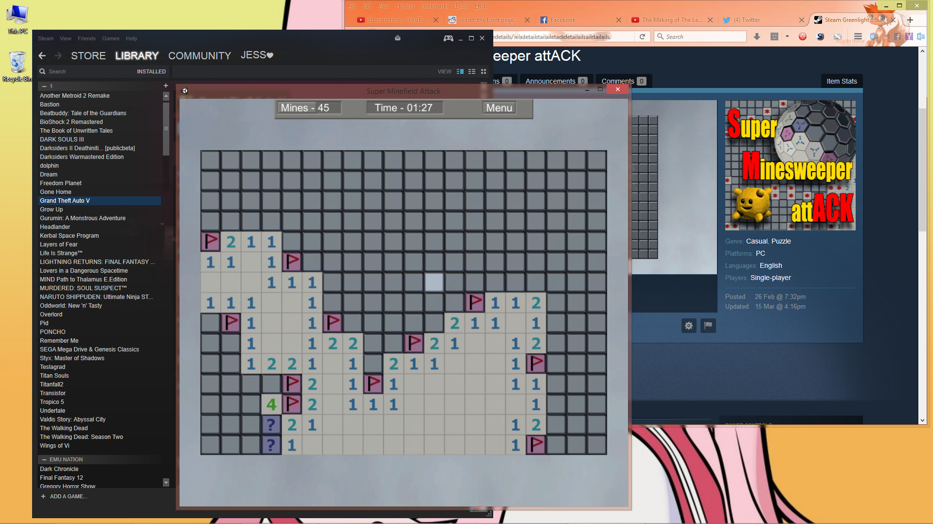 #3. Super Minesweeper attACK (Steam) Podle: Triadne