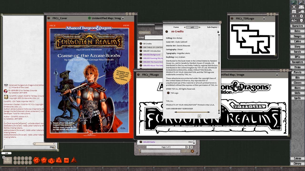 Fantasy Grounds - D&D Classics: FRC2 Curse of the Azure Bonds (1E) (2E) Featured Screenshot #1