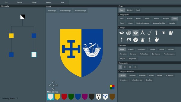 Screenshot z Heraldry Studio Screenshot z Heraldry Studio