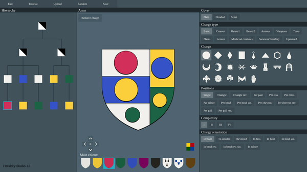 Screenshot z Heraldry Studio Screenshot z Heraldry Studio
