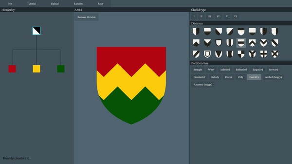 Screenshot z Heraldry Studio Screenshot z Heraldry Studio