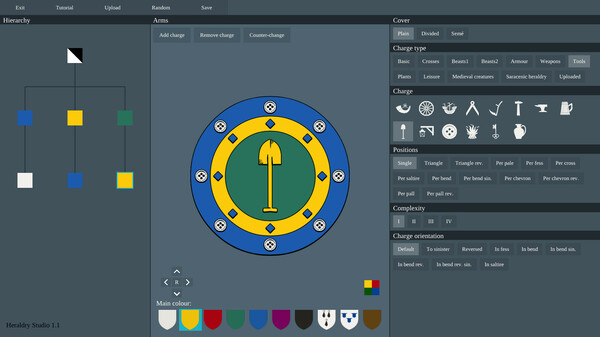 Screenshot z Heraldry Studio Screenshot z Heraldry Studio