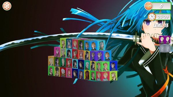 Mahjong Dimensions 3D - Fantasy Anime — gameplay screenshot 3