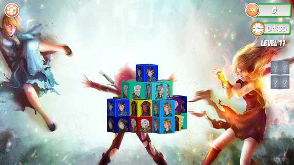 Mahjong Dimensions 3D - Fantasy Anime — gameplay screenshot 1