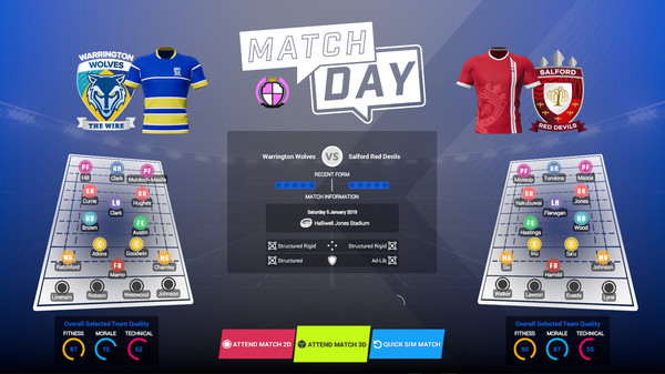 Screenshot z Rugby League Team Manager 3