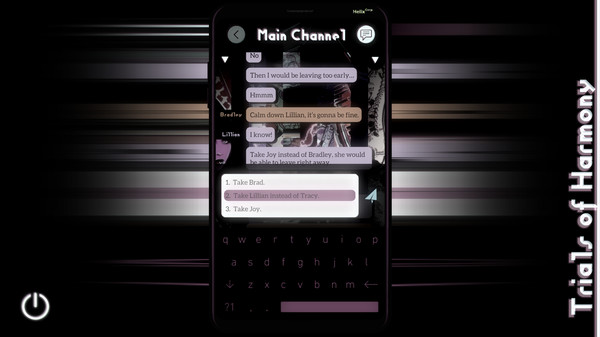 Screenshot z Trials of Harmony ~ Experimental Visual Novel