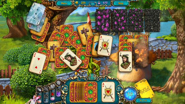 Screenshot z Dreamland Solitaire: Dragon's Fury