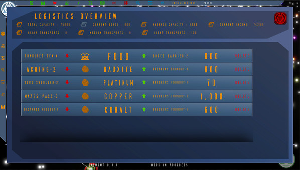 Screenshot z Galactic Management