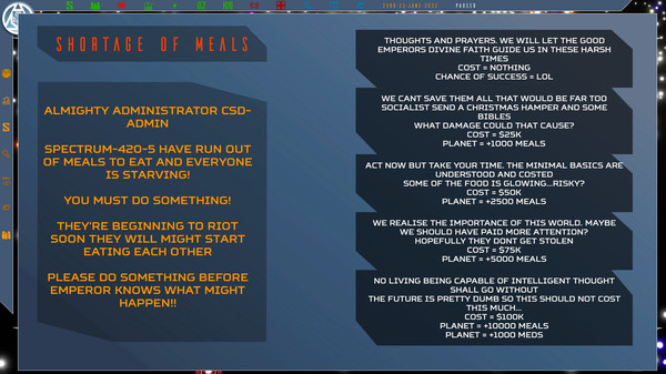 Screenshot z Galactic Management