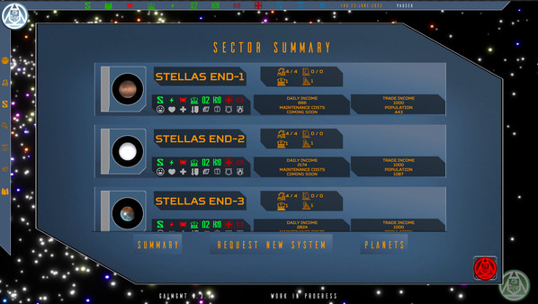 Screenshot z Galactic Management