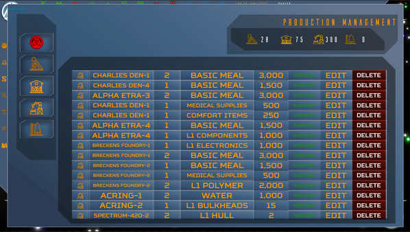 Screenshot z Galactic Management