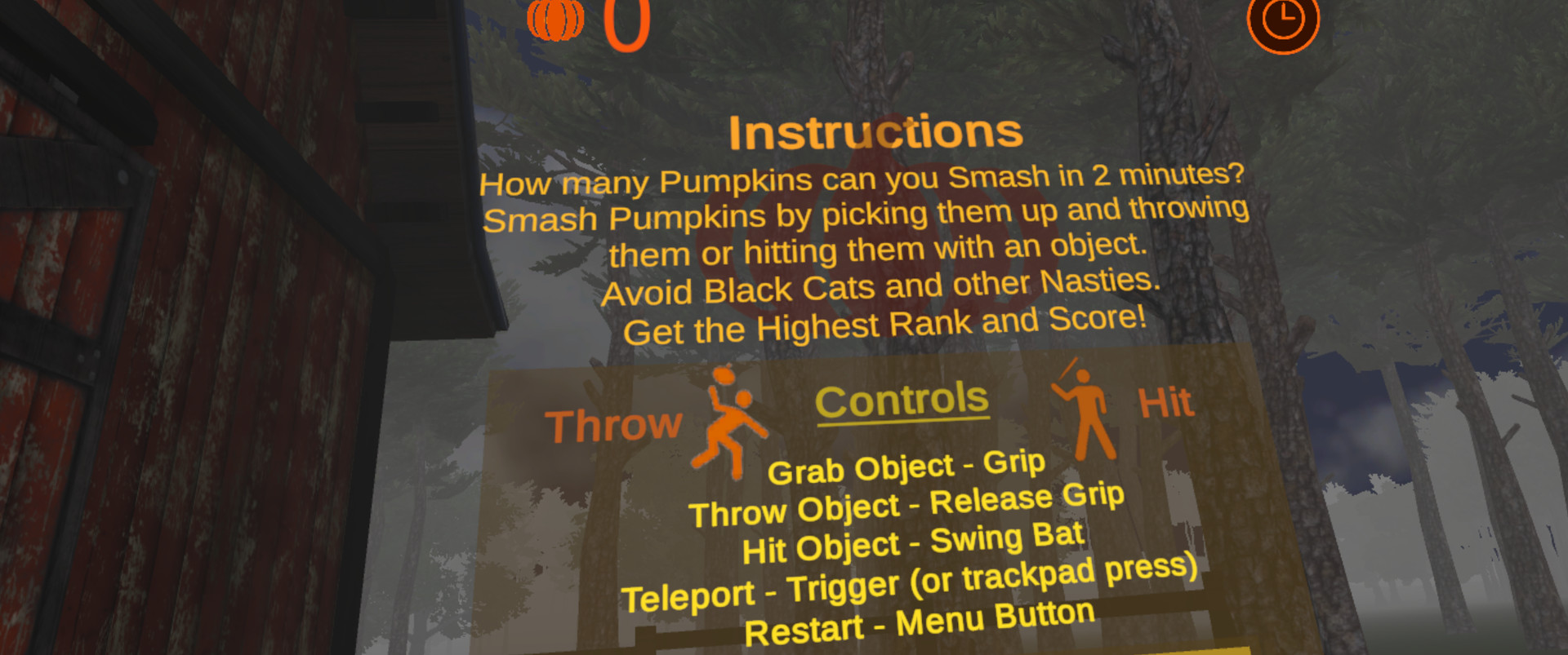 #9. Halloween Pumpkin Smasher VR (Steam) De: Street Smart VR